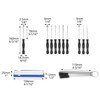 QWORK® Pack of 10 Carburettor Screwdriver with Carburettor Cleaning Brush