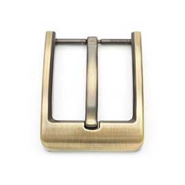 CRAFTMEMORE 1.5 Inches Belt Buckle Single Prong Buckle for Replacement DIY Leather Craft HRBK (H05009, Brushed Brass)