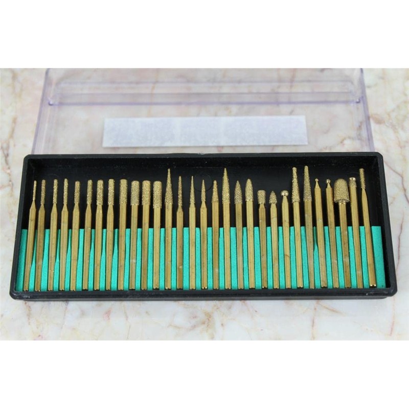 TMAX 30 pc Titanium Diamond Coated Burrs Glass Drill Bit