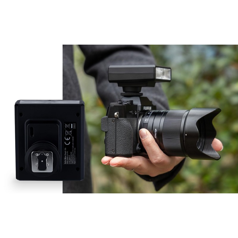 Rollei Mini Flash 12s Clip-on Flash, Multi-Compatible Hot Shoe for