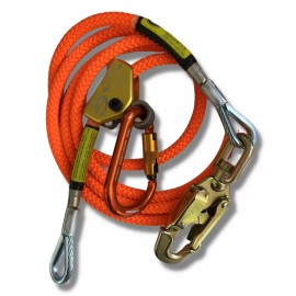 CLIMB RIGHT 5/8" x 10' WIRE CORE LANYARD KIT W/RG/HMS W/C D/L SS Part# 75242