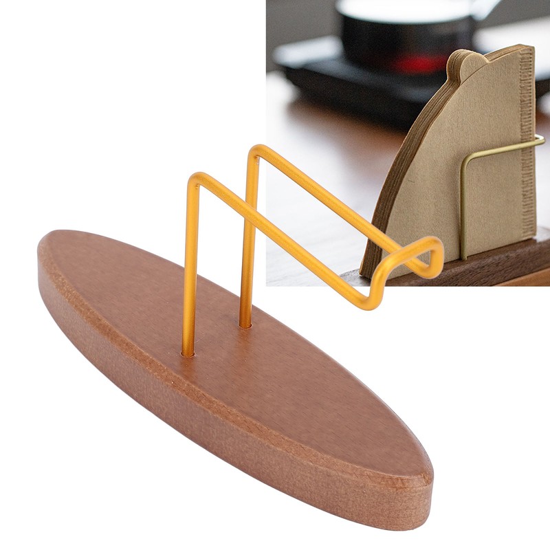 Wood Coffee Filter Holder Easy Access Space Saving Coffee Filter