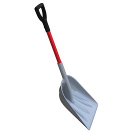 TABOR TOOLS Snow Scoop with Fiberglass Handle, 15 Inch Wide Blade, Large Snow Shovel and Mulch Scoop with Comfortable D Grip Handle. J218A. (Snow Scoop, Short 26 Inch Handle)