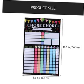 NUOBESTY 1sheet Magnetic Chore Chart Stickers Decorative Responsibility Planner for Boys and Girls Weekly Task Management and Motivation Tool for Home Use Fun Habit Tracker