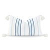 Hofdeco Premium Coastal Hampton Style Patio Indoor Outdoor Lumbar Pillow