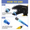 haisstronica 100pcs Blue Heat Shrink Male Spade Connectors,16-14 Gauge Insulated