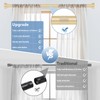 2 Pack Gold Curtain Rods for Windows 30 to 42