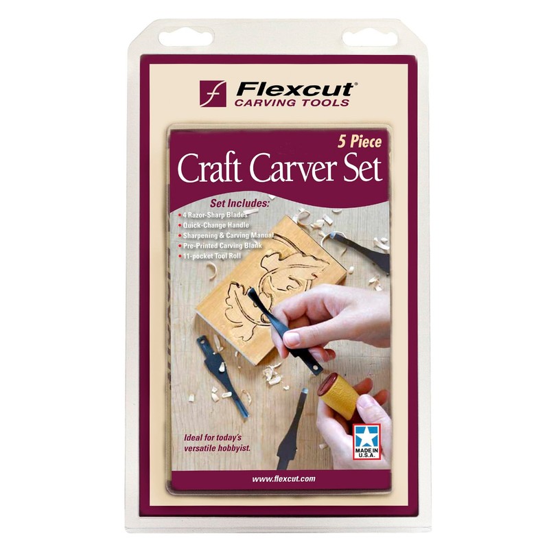 Flexcut Wood Carving Tools | 5 Piece Craft Carver Set