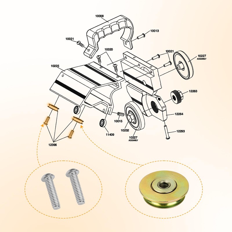 Sxkxm Flange Track Bearing Kit Compatible with Tapco pro &