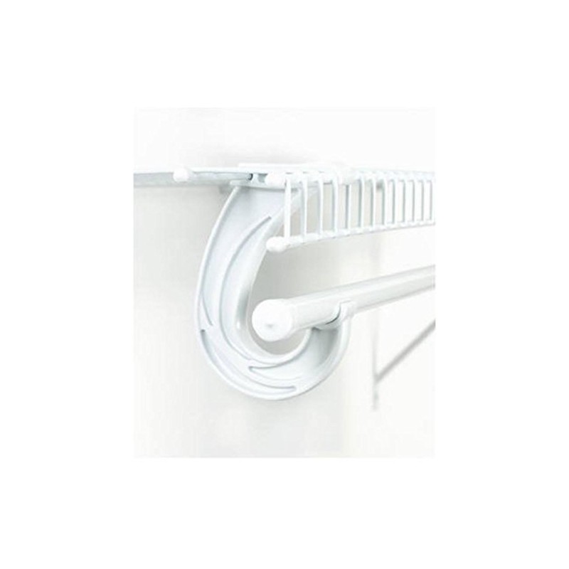 SuperSlide White Closet Rod Support Pack of 2