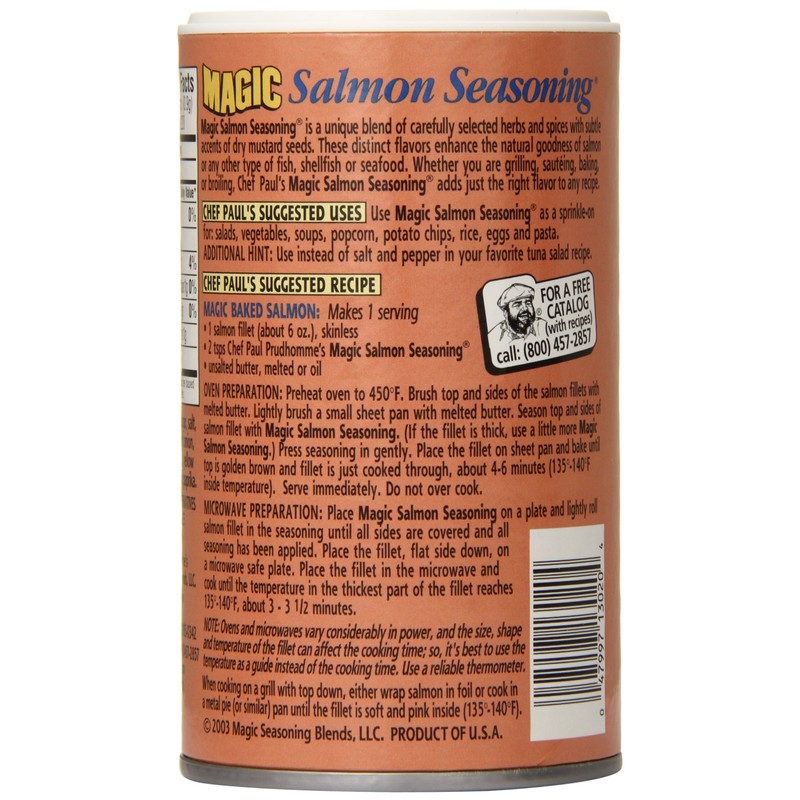 Magic Seasoning Blends Salmon Magic,7.0-Ounce Containers (Pack of 6)