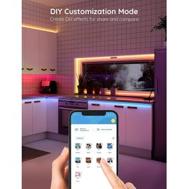 Govee Smart RGB LED Strip Lights for Bedroom, 32.8ft WiFi LED Light Strip Work with Alexa Google Assistant, 16 Million Colors with App Control and Music Sync Lights for Home Decor, 2 Rolls of 16.4ft