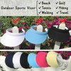 3 Pack Visor Hat Women Adjustable Wide Brim Clip On