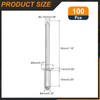 sourcing map 100Pcs 5/32"x3/8" Aluminum Countersunk Blind Rivet, Open-End Type