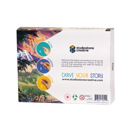 STUDIOSTONE CREATIVE DIY Arts & Crafts Carving Kit Kids Adults Bear Sculpture Soapstone