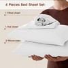 Ranunculus 4 Pieces King Bed Sheets, Soft Fitted Sheet King