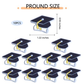 WEWAYSMILE 10 Piece Graduation Silicone Beads Cute Silicone Beads Bulk Beads Used for DIY to Make Various Handicrafts, Beaded Pen, Beaded Phone Straps, Bag Pendants Etc(Bachelor's Cap)