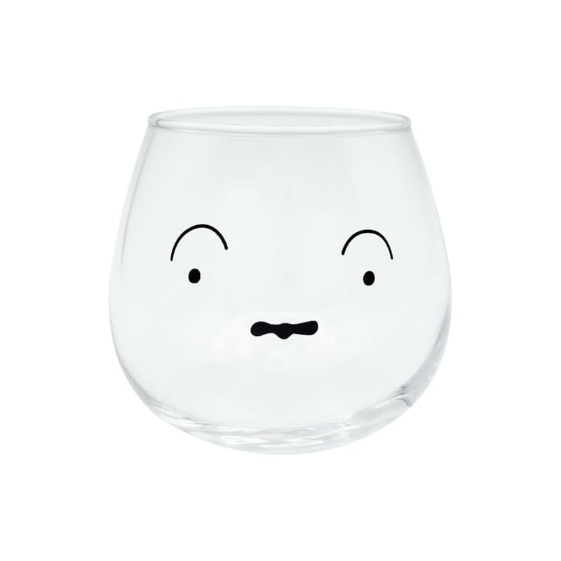 Crayon Shin-chan Wobbling Glass, White