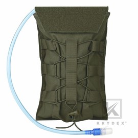 Krydex Tactical 50 oz Hydration Carrier MOLLE Pack Modular Water Bladder Pouch Water Bladder is not include - Color: Rnager Green