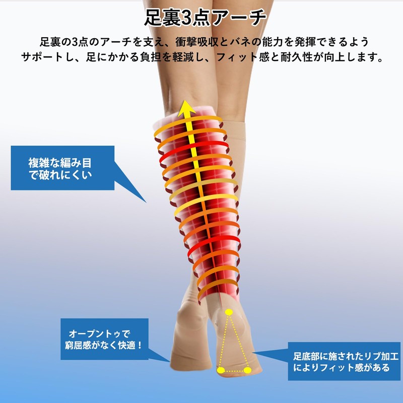 MACITEET Compression Socks, Elastic Stockings, High Pressure, 27-39 hPa, Graduated