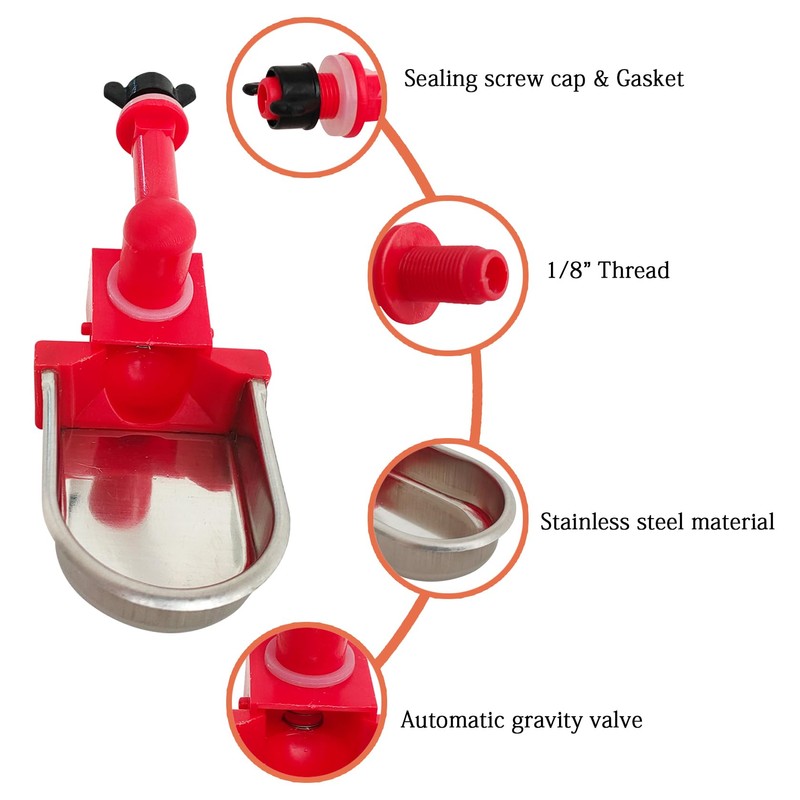 Metal Rabbit Chicken Water Cup Chicken Kettle DIY Rabbit Chicken