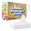 New Resources Group Detergent Sheets Citrus 100 Loads Eco-Clean Concentrated
