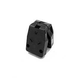 Leviton 830-T 30 Amp, 125 Volt, Travel Trailer Vinyl Grounding Angle Plug (Black)