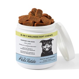 The Pets Table 8-in-1 Soft Chews Chicken Flavored All in One Supplement for Dogs - Dog Multivitamin Supports Mobility, Gut & Heart, 50 Chews