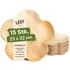 Leef 15x Palm Leaf Plate Flower Decoration and Snack Bowl