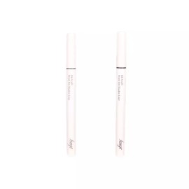 The Face Shop 더페이스샵 2개 잉크그라피 브러쉬 펜 음영라이너 A2 [03애쉬블랙1개 애쉬브라운1개] The Face Shop 2 pcs Ink Graphy Brush Pen Shadow Liner A2 [1 Ash Black, 1 Ash Brown]