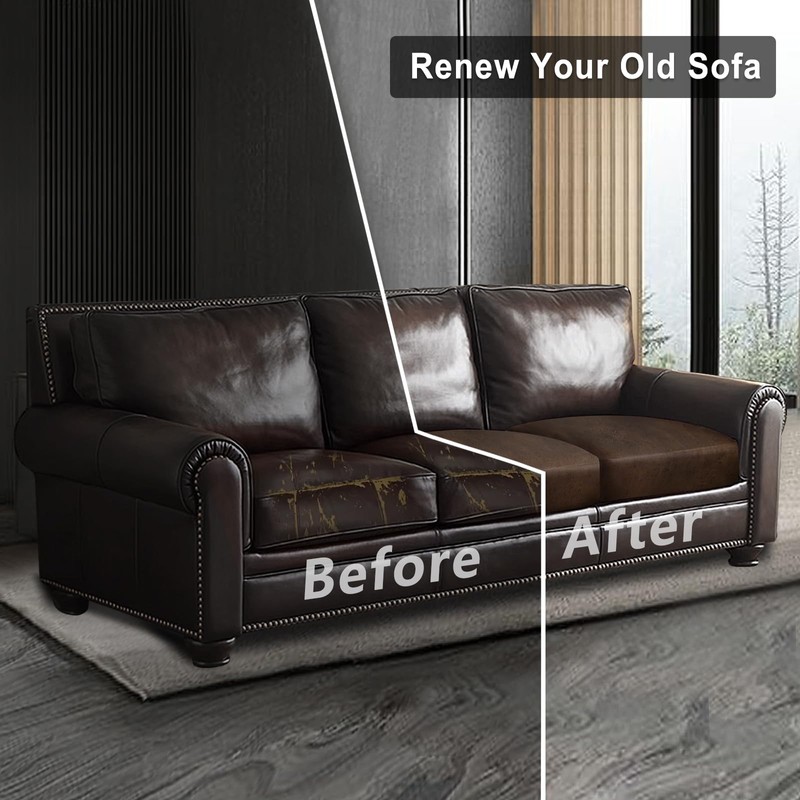 ANARACHON Leather Look Couch Cushion Covers Sofa Seat Slipcovers Sets