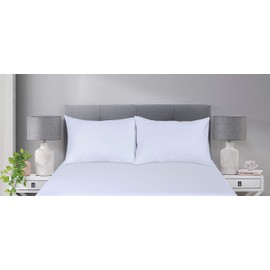 Linen Zone - 800 Thread - 100% Pure Egyptian Cotton - Super Soft - 7 Star Hotel Quality - King Pillow Cases (White, 2 King Pillow Cases)