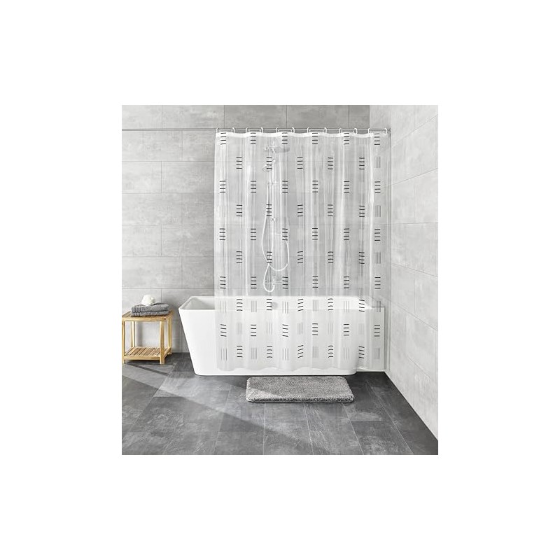 Kleine Wolke Duschvorhang Vinyl GRAFICO in Anthrazit mit 180x200 cm