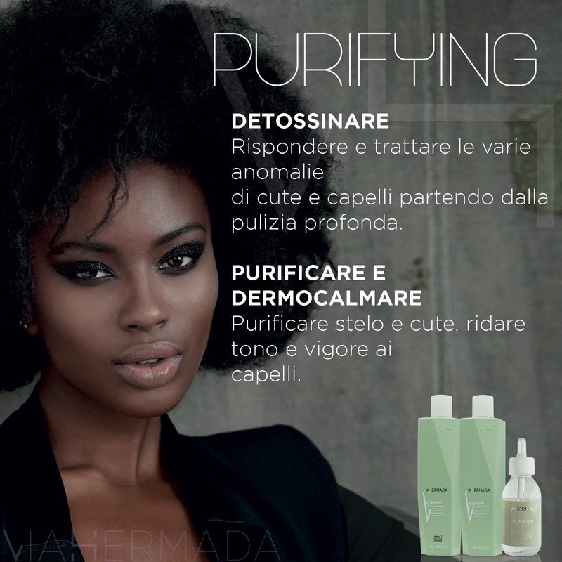 VIAHERMADA Purifyng Shampoo 250 ml - Cleansing Shampoo for Oily