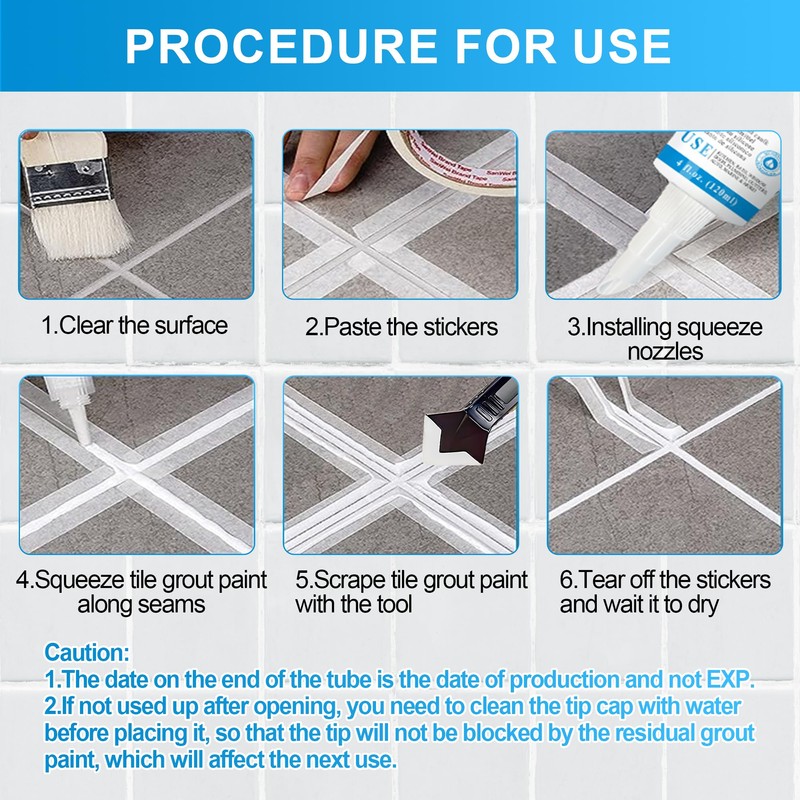 8Oz Clear Waterproof Caulk & Seal Silicone Sealant, Wadities Tile