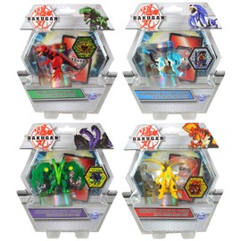Bakugan - Deluxe Collector Figure Bundles With 2x Cards & Coin In Each Pack - 4 Pack - Set 2