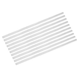 uxcell 10Pcs 0.16"(4mm) Dia Round Aluminum Rods, 5.9"(150mm) Long 6061 Aluminum Round Rod Solid Lathe Bar Stock for Industry Construction DIY Crafts, Silver