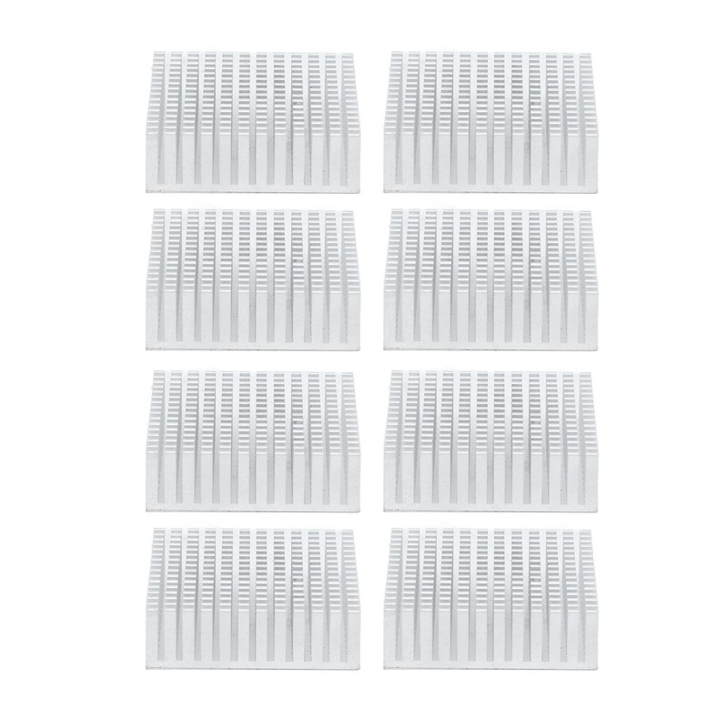 8Pcs Heat Sink Cooling Heatsink Cooler Aluminium Alloy 50x50x15mm Accessory