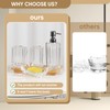 LGURT 4-Piece Clear Ribbed Acrylic Bathroom Accessory Set, Modern Countertop