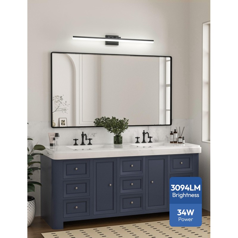 VOLISUN Modern Bathroom Vanity Light 39.4 inch, 34W Dimmable 5CCT