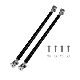 Partuto 2pcs 20cm/7.87in Car Splitter Support Rods Adjustable Front Rear Bumper Lip Splitter Strut Rod Tie Support Bars Aluminum Alloy Black No Drilling Holes