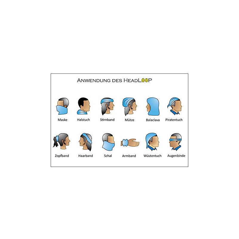 HeadLOOP Multifunctional Scarf, Stripes, Shawl / Scarf / Snood