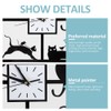 Fdit Wall Clock Black Cat Style Wall Clock Simple Kitten