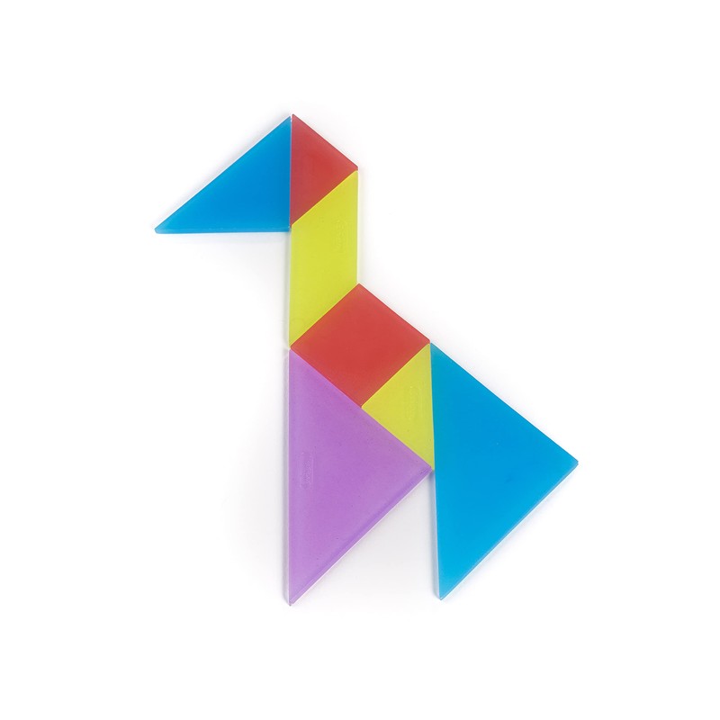 Miniland 32163 Tangram Game for Light Tables, Multi-Colour, M