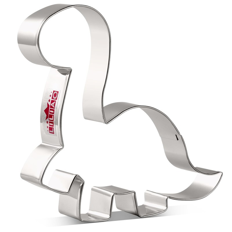 LILIAO 4.5" Brontosaurus Cookie Cutter Dinosaur Sandwich Cutters, Stainless Steel