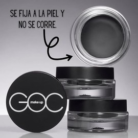 GOC, Infinity Liner, Delineador en gel para ojos de larga duración, Resistente al agua, Indeleble, Alta pigmentación, Negro intenso, Textura suave, Color Moka, GIL709