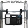 Wheelchair Side Organizer Storage Bag Armrest Pouch with Cup Holder
