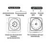 QUMOX F9 Visual Timer, 60-Minute Analog Countdown with Colour Disc,