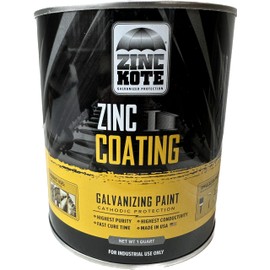 ZincKote Cold Galvanizing Paint/Coating - Cold Galv - 96% Zinc DFT - Steel Corrosion Protection - LOW VOC - Reloads Hot Dip Galvanizing - Made in the USA (Quart)
