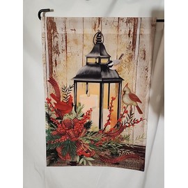 Briarwood Lane Holiday Lantern Christmas Garden Flag Rustic Greenery Cardinals 12.5" x 18"